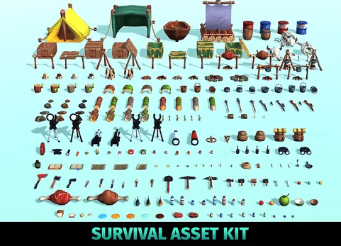 blender风格化生存资源包 Stylized Survival Asset Kit