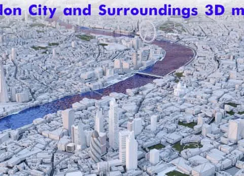 伦敦市及周边地区3D模型  London City and Surroundings