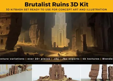 野兽派幻想遗迹  Brutalist Fantasy Ruins