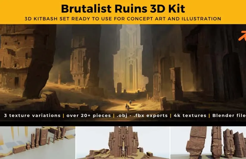 野兽派幻想遗迹  Brutalist Fantasy Ruins