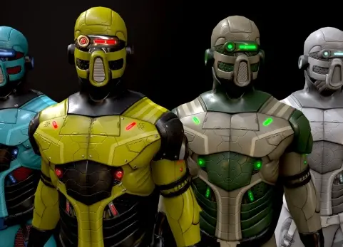 科幻角色1 低多边形 Sci-fi Character 1 low-poly