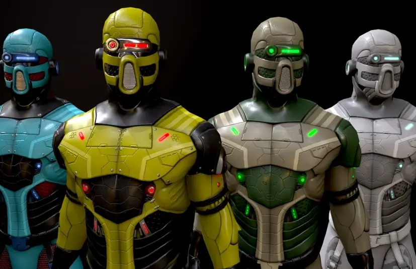 科幻角色1 低多边形 Sci-fi Character 1 low-poly