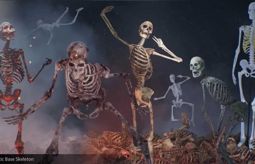 逼真的骨骼骷髅模型 Realistic Base Skeleton