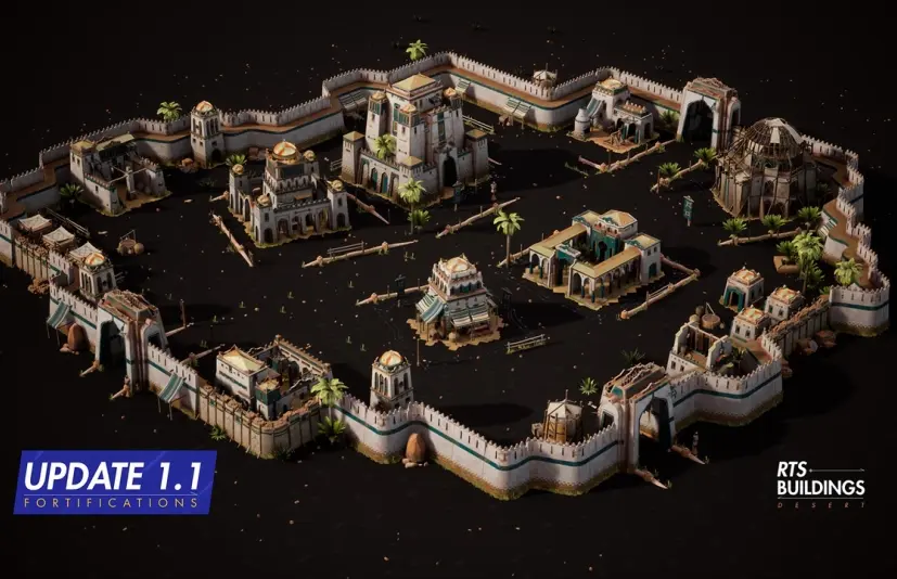 即时战略游戏建筑——沙漠风格 RTS Buildings - Desert