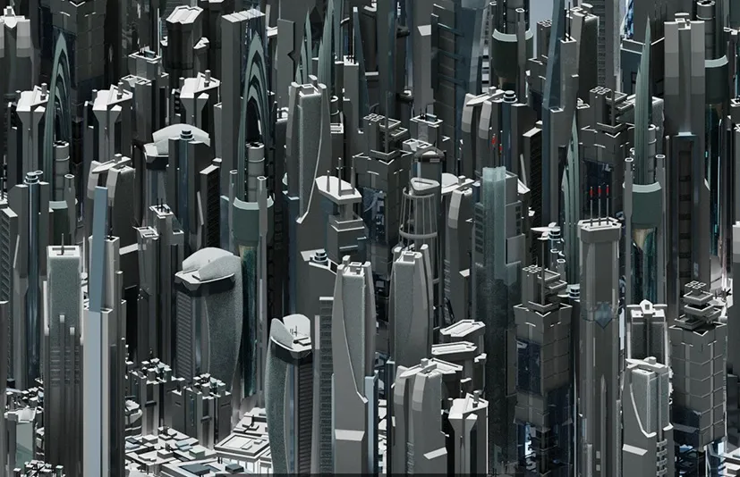 320座未来主义低多边形建筑外加20辆飞行汽车 320 Futuristic LowPoly Buildings plus 20 Flying Cars