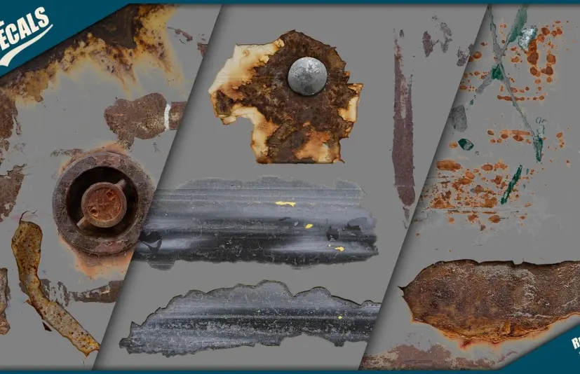 金属防锈贴花第 5 卷 Metal rust decals Vol. 5