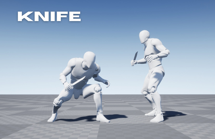 持刀格斗战斗动捕动画包 Knife MocapAnimPack 1.3
