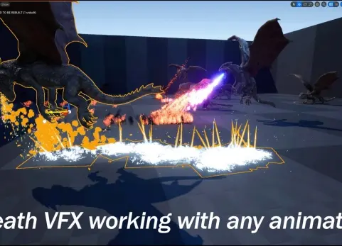 龙视觉特效：火焰与冰 Dragon VFX Fire Ice