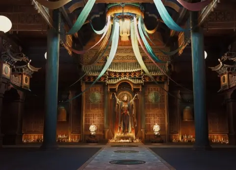 神圣门槛——亚洲寺庙内部环境套件 The Sacred Threshold - Asian Temple Interior Environment Kit