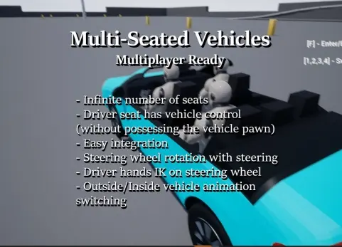 多座车辆（支持多人游戏） Multi-Seated Vehicles (Multiplayer Ready)