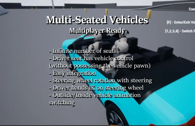 多座车辆（支持多人游戏） Multi-Seated Vehicles (Multiplayer Ready)