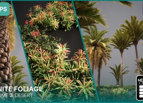 Nanite沙漠生物群落植物 Nanite Foliage Vol3 Desert