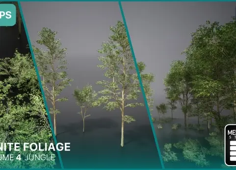 Nanite丛林植被树木灌木模型 Nanite Foliage Vol4 Jungle