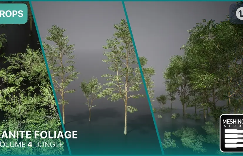 Nanite丛林植被树木灌木模型 Nanite Foliage Vol4 Jungle