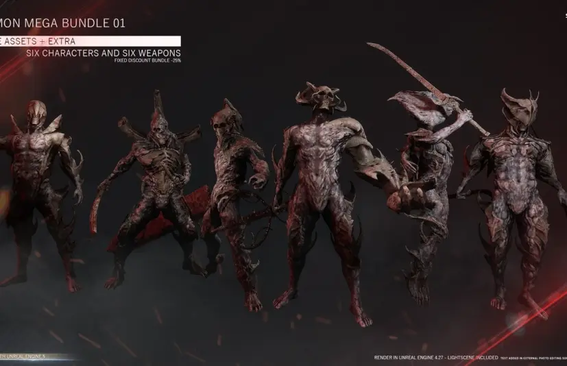 恶魔超级捆绑包01 - 游戏资源 + 额外内容 Demon Mega Bundle 01 - Game Assets + Extra