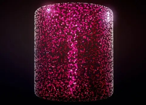 粉色矩形闪光物质PBR材质和纹理 Pink Rectangle Glitter Substance PBR material and textures