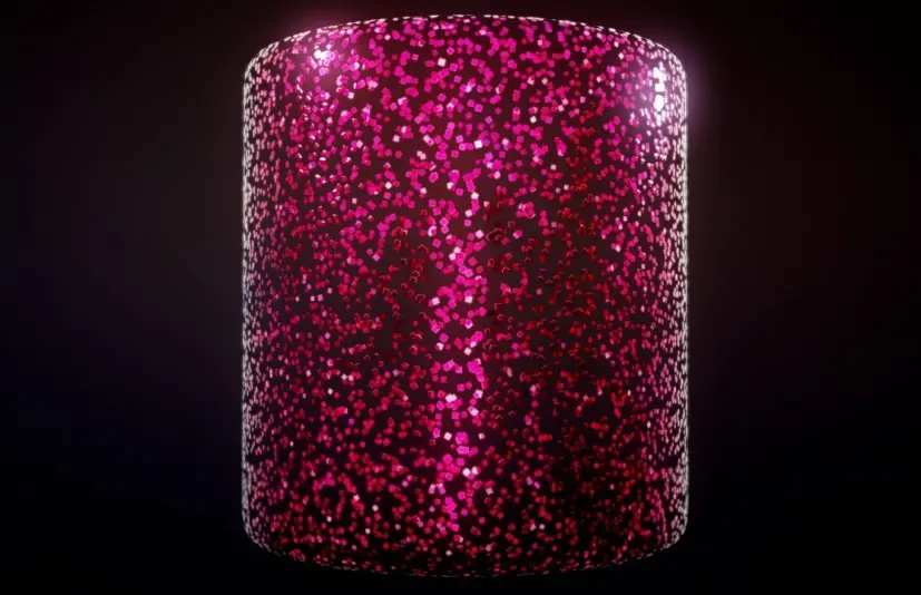 粉色矩形闪光物质PBR材质和纹理 Pink Rectangle Glitter Substance PBR material and textures