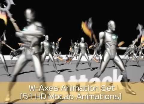 W轴 [51个高清动作捕捉动画] W-Axes [51 HD Mocap Animations]