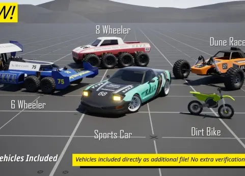 完整的程序化模块化车辆动画系统 RKVA Rigless Kinematic Vehicle Animation v1.0.5b