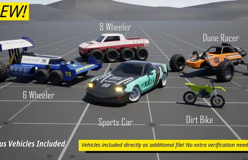 完整的程序化模块化车辆动画系统 RKVA Rigless Kinematic Vehicle Animation v1.0.5b