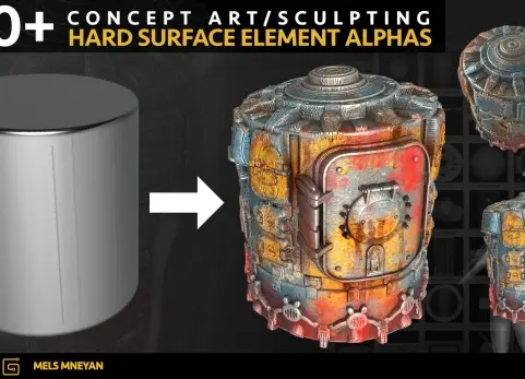 150多个硬表面/道具阿尔法通道 150+ Hard Surface - Prop Alphas