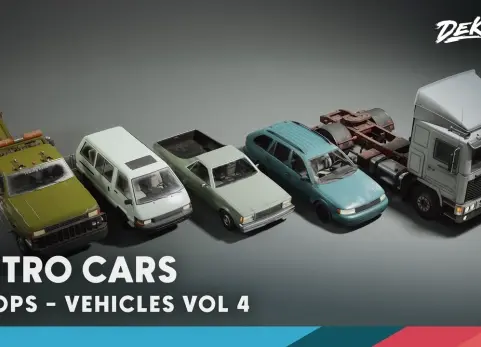 车辆第四卷 - 复古汽车（低多边形）Vehicles VOL.4 - Retro Cars (Low Poly)