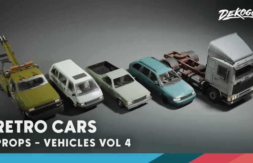 车辆第四卷 - 复古汽车（低多边形）Vehicles VOL.4 - Retro Cars (Low Poly)
