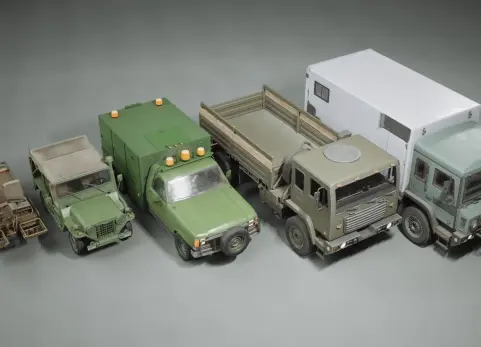 车辆第10卷 - 军用（低多边形） Vehicles VOL.10 - Military (Low Poly)
