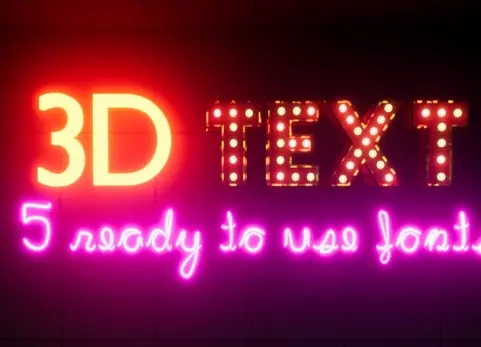 3D文字生成器 - 叙事性设计 - 自定义字体 3D Text Generator - Diegetic Design - Custom Fonts