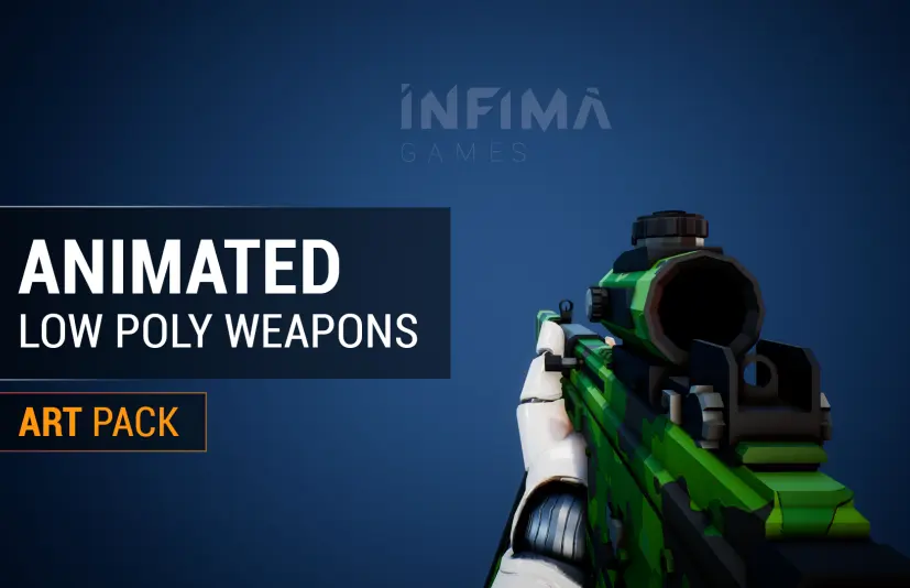 动画低多边形武器 v1.0 Animated Low Poly Weapons v1.0