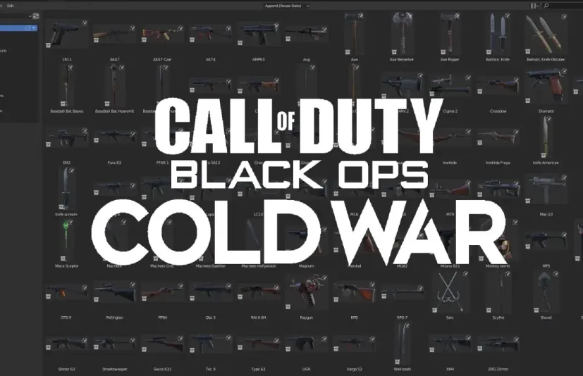 《使命召唤：黑色行动冷战》武器资源库 Call of Duty Black Ops Cold War Weapons Asset Library