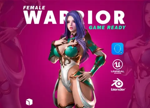 阿祖拉 - 女骑士战士 - 游戏就绪 Azura - Female Knight Warrior - Game Ready