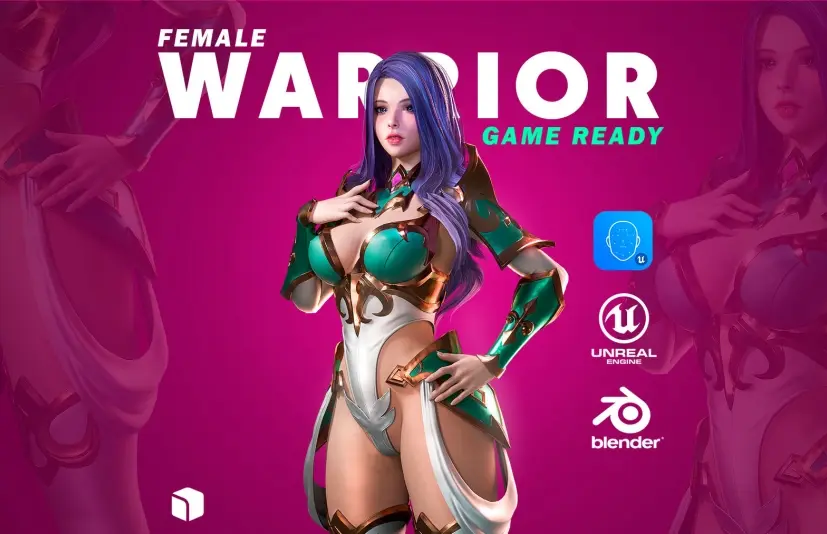 阿祖拉 - 女骑士战士 - 游戏就绪 Azura - Female Knight Warrior - Game Ready