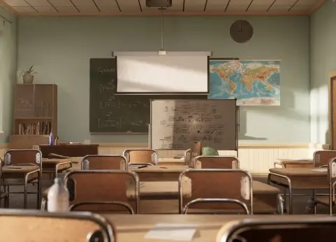 高中课堂环境（高中教室、大学教室环境的三维展示） High School Classroom Environment