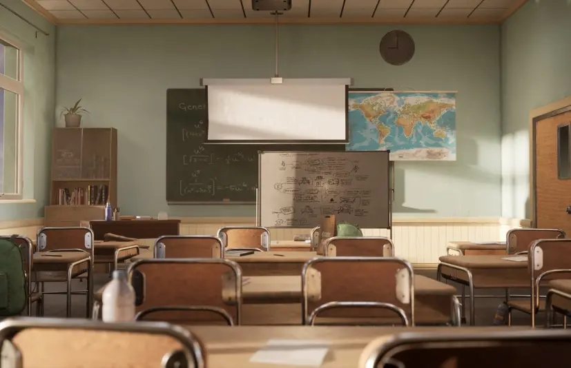高中课堂环境(高中教室、大学教室环境的三维展示) High School Classroom Environment - CG3DA
