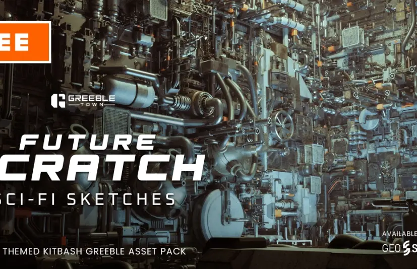免费的未来题材刮擦画科幻创意素材——科幻主题素材合集 Future Scratch Sci-Fi Sketches