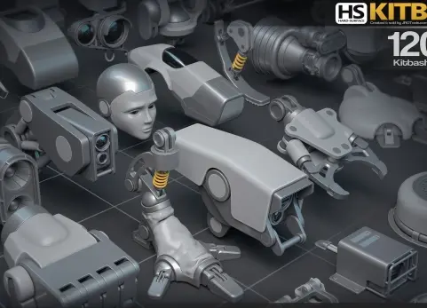 硬表面组合模型集合 Hard-Surface Kitbash Collection