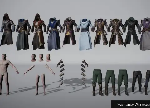 奇幻盔甲 - 施法者 / 法师 / 巫师 / 术士 - 超人类 Fantasy Armour - Caster  Mage  Sorcerer  Wizard - Metahuman