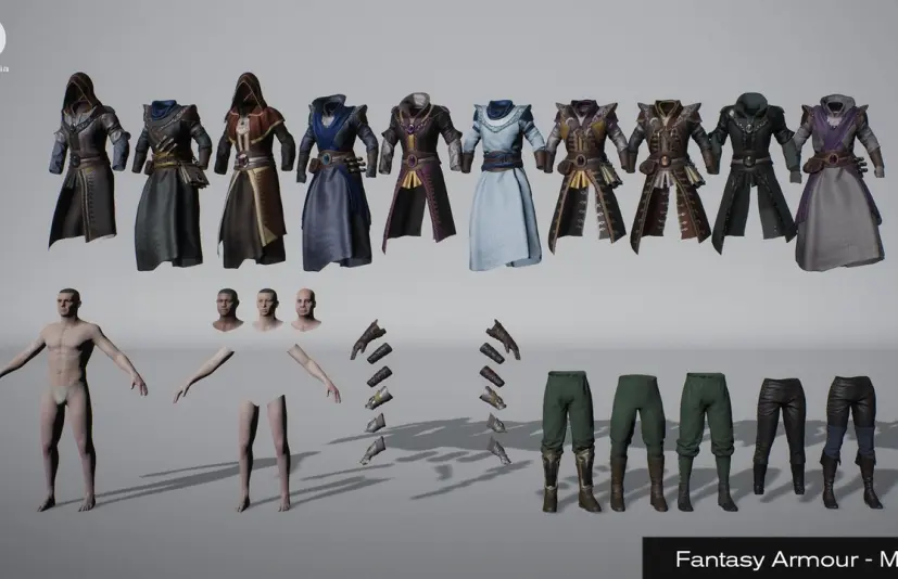 奇幻盔甲 - 施法者 / 法师 / 巫师 / 术士 - 超人类 Fantasy Armour - Caster  Mage  Sorcerer  Wizard - Metahuman