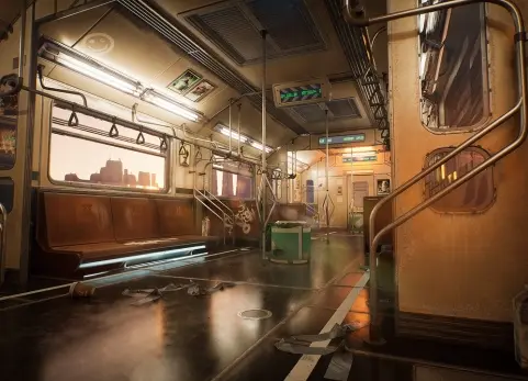 赛博朋克地铁列车套件 Cyberpunk Subway Train Kit