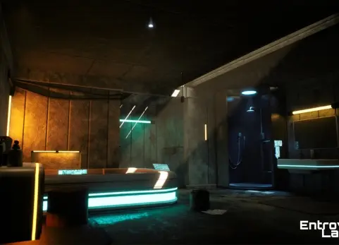 赛博朋克风格浴室环境 Cyberpunk Bathroom Environment
