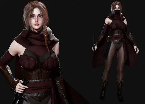 刺客女孩模块化 Assassin Girl Modular