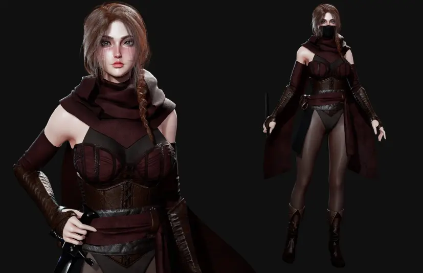 刺客女孩模块化 Assassin Girl Modular