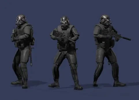 特种部队滑雪科幻士兵 Special forces ski-fi soldier