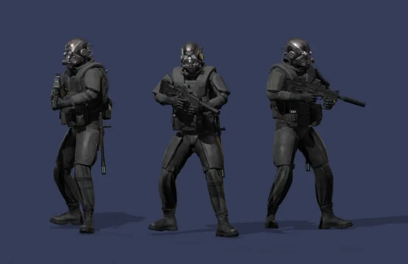 特种部队滑雪科幻士兵 Special forces ski-fi soldier