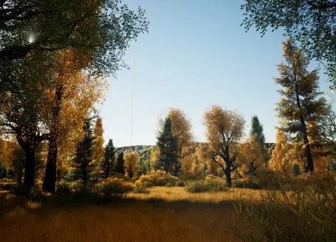 逼真的秋季森林场景 2x2 Realistic Autumn Forest Location 2x2