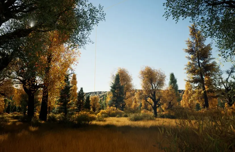 逼真的秋季森林场景 2x2 Realistic Autumn Forest Location 2x2