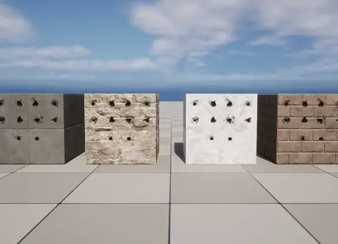 子弹冲击贴花第1卷 - 混凝土 Bullet Impact Decals Vol. 1 - Concrete