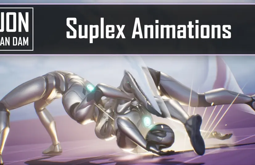 双人过肩摔摔跤动画 Paired Suplex Wrestling Animations