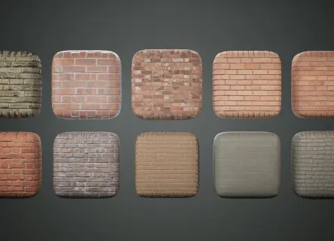 砖墙 01 - 扫描摄影测量材质 Brick Walls 01 - Scanned Photogrammetry Materials